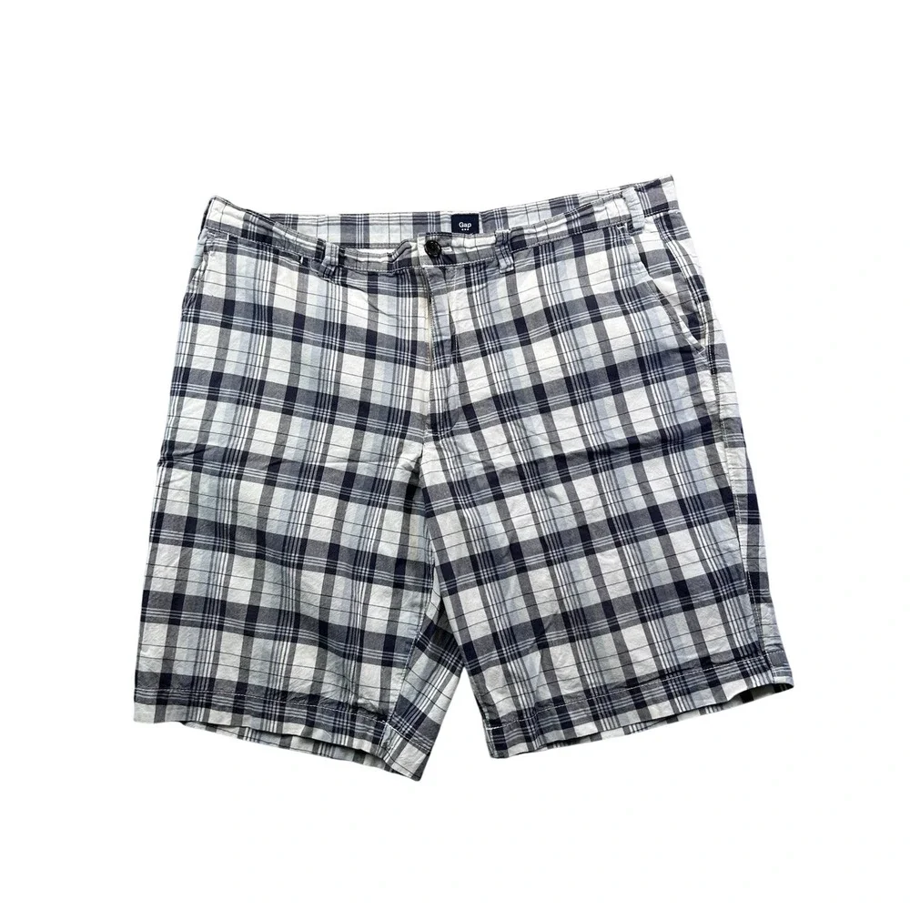 Gap Shorts Plaid Flat Front Cotton Bermuda 9.5